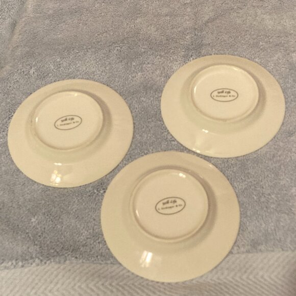 VTG 1990's-3 Godinger Still Life Saucers-w/Pear/Plum/Apple-Signed-4.75" Dia-EUC - Picture 6 of 9